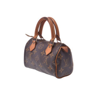 Louis Vuitton Handbag Monogram Leather Brown Speedy